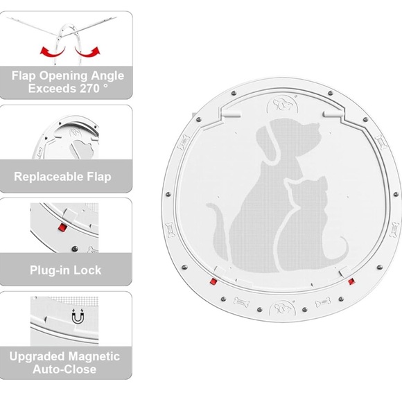 Pet Screen Door with Dog and Cat Design - Picture 5 of 9
